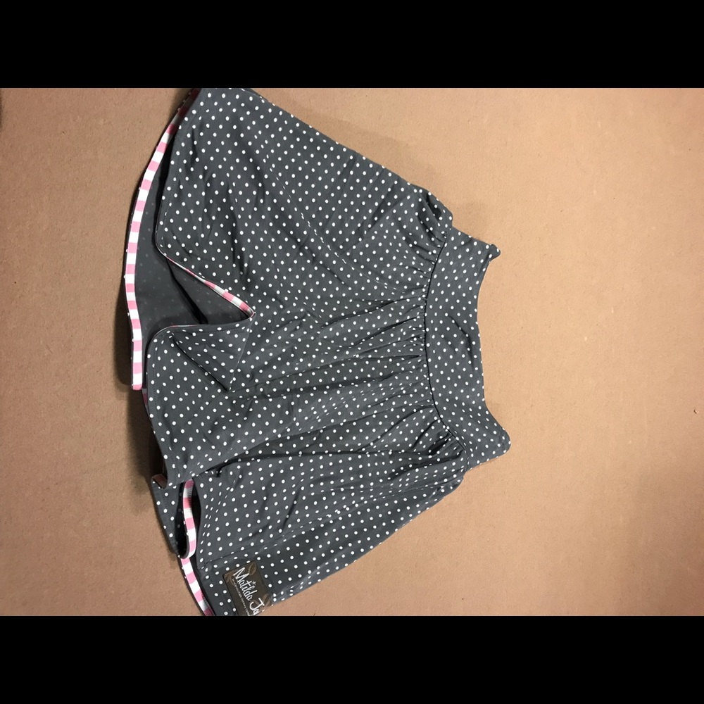 Matilda Jane gray polka dot skirt girls 6